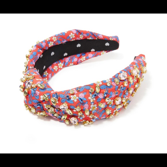 Lele Sadoughi Accessories - Lele Sadoughi STRAWBERRIES AND CREAM MIXED CRYSTAL KNOTTED HEADBAND